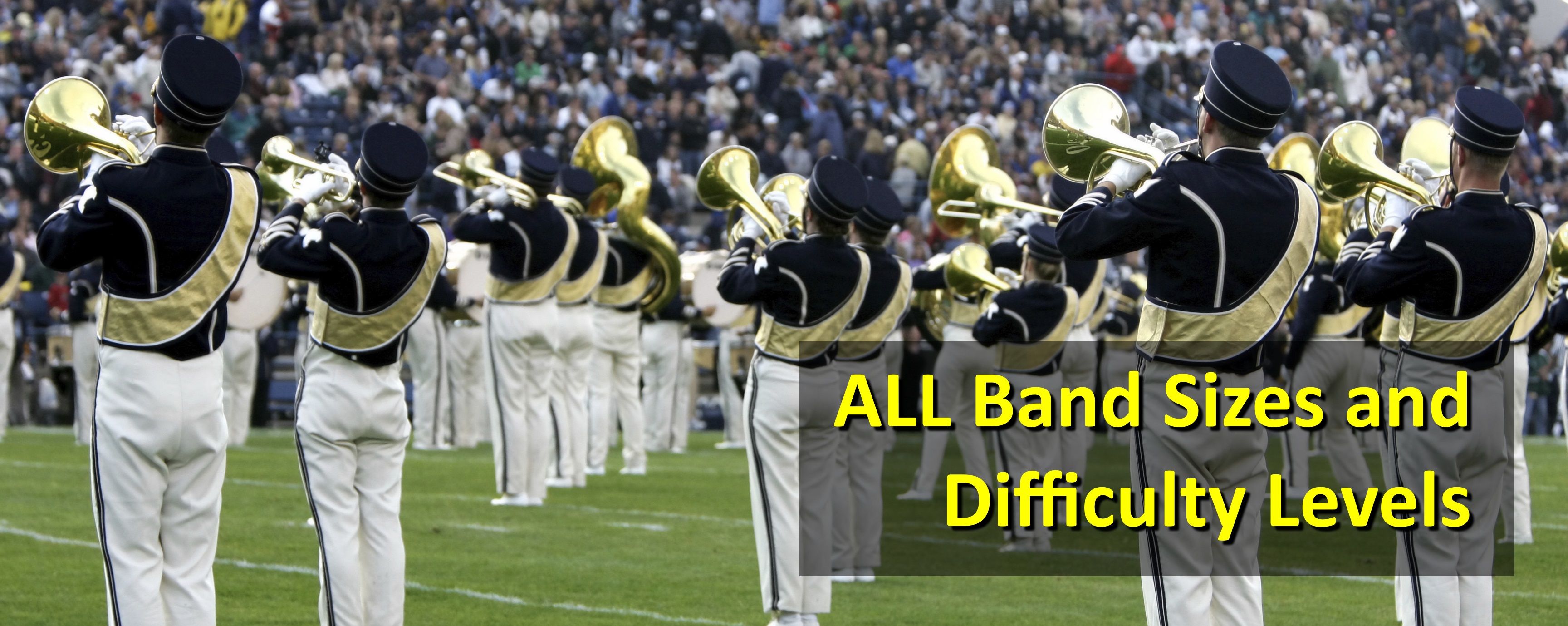 Custom marching drill for all band sizes and difficulties